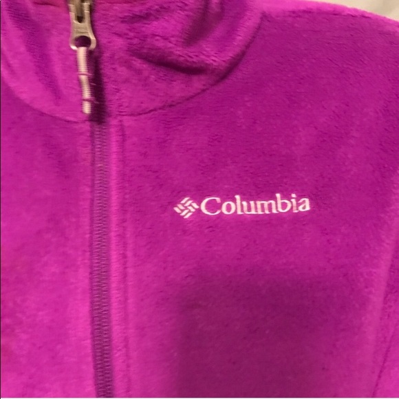 NWOT Columbia Bright Magenta Fleece Jacket ZIP Up - Picture 3 of 5